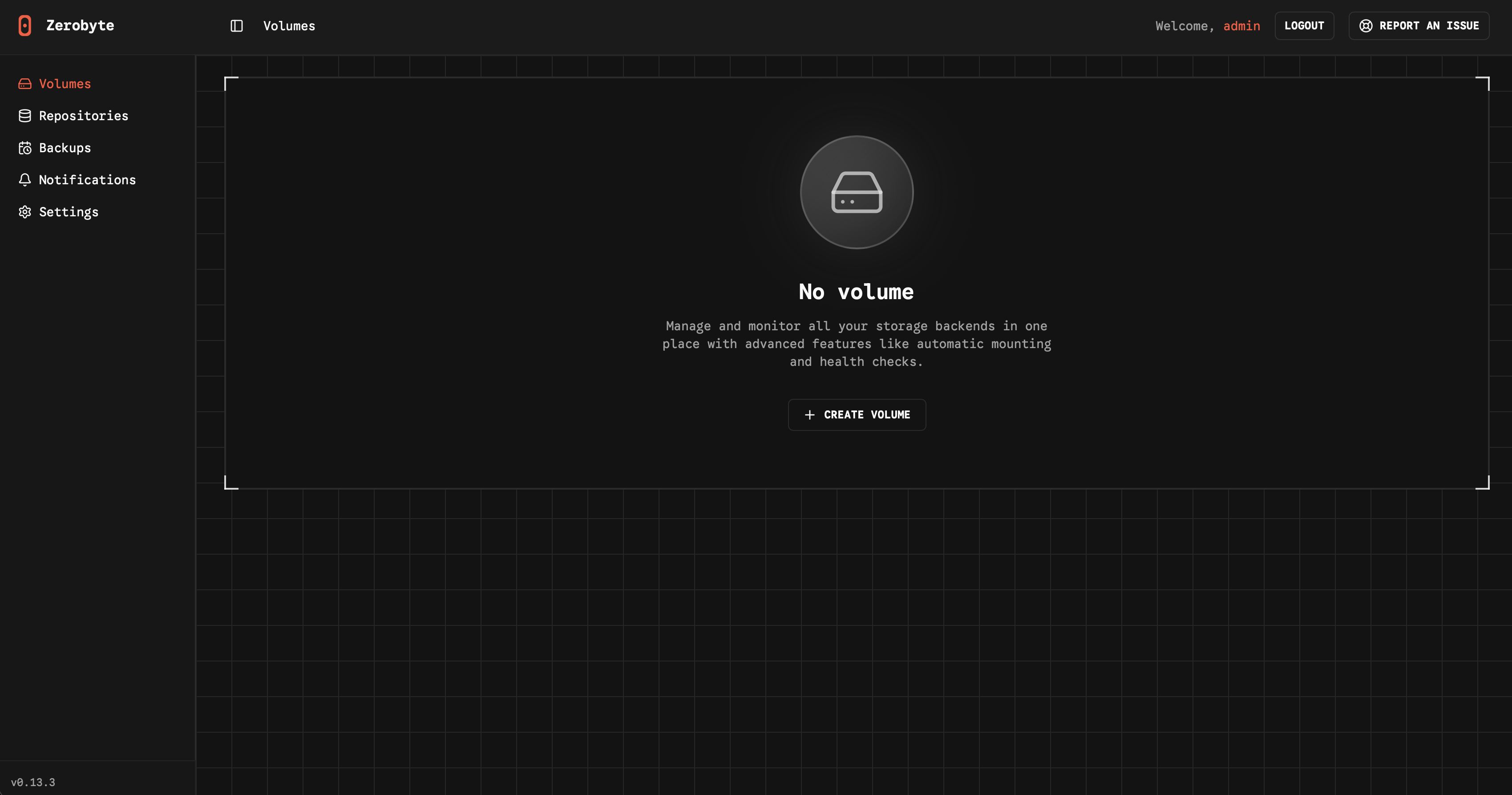 Zerobyte Screenshot