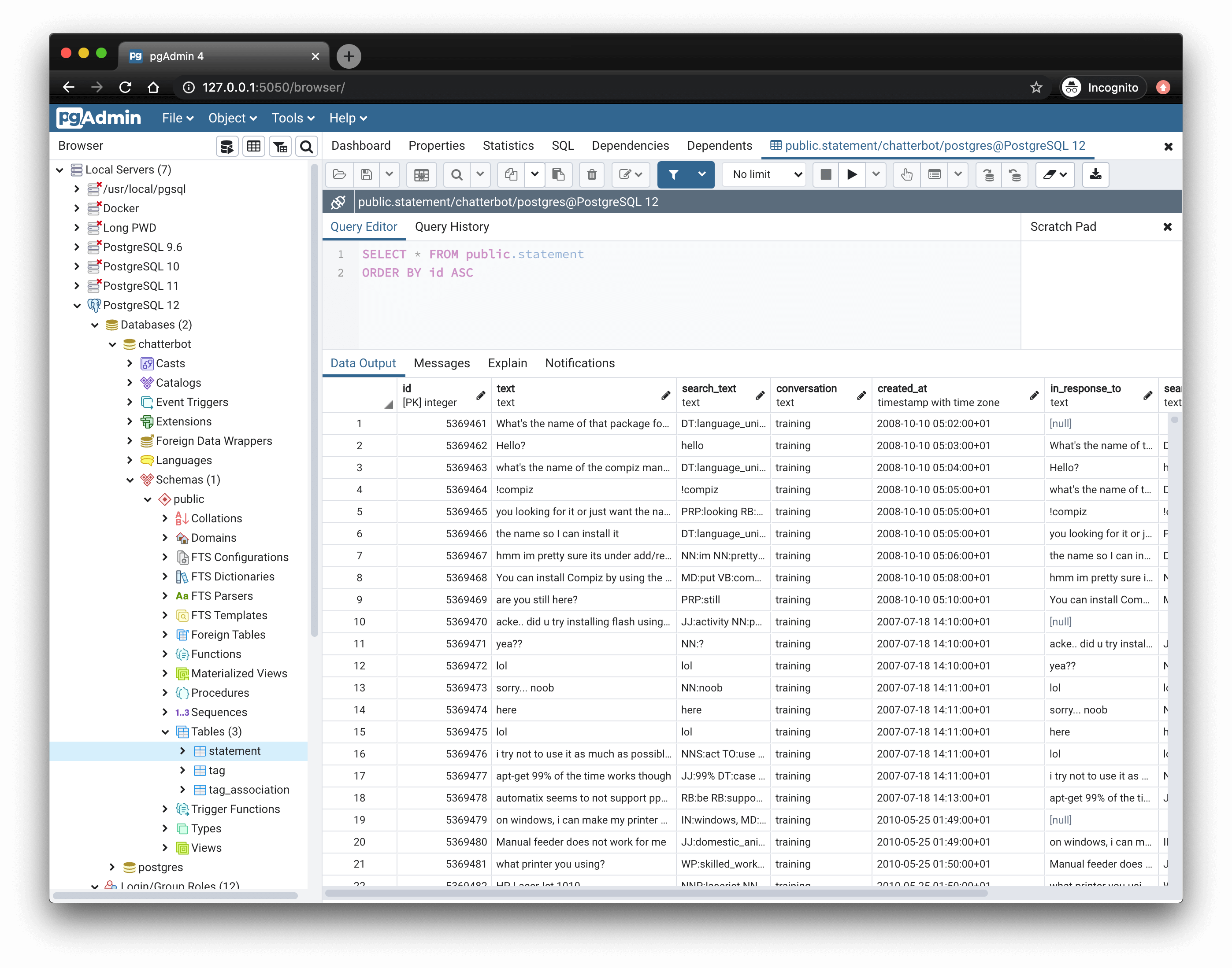 Pgadmin Screenshot