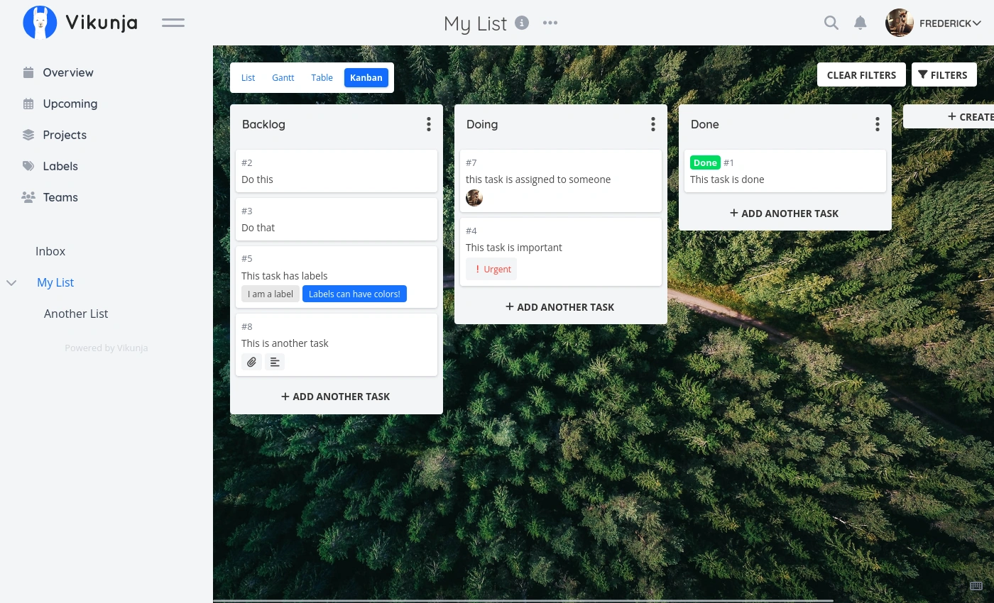 Vikunja Screenshot