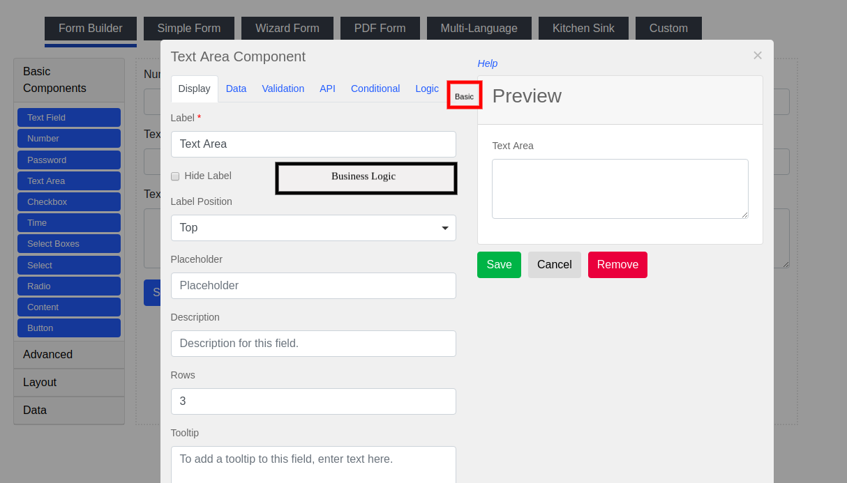 Form.io Screenshot
