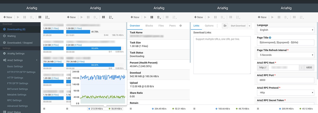 AriaNg Screenshot